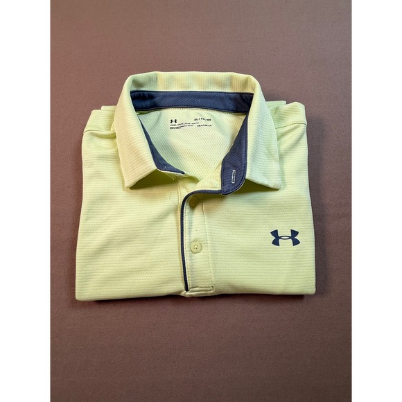 Under Armour Other - Under Armour HeatGear Loose Fit Polo Shirt Men's XL Yellow Golf Athletic‎